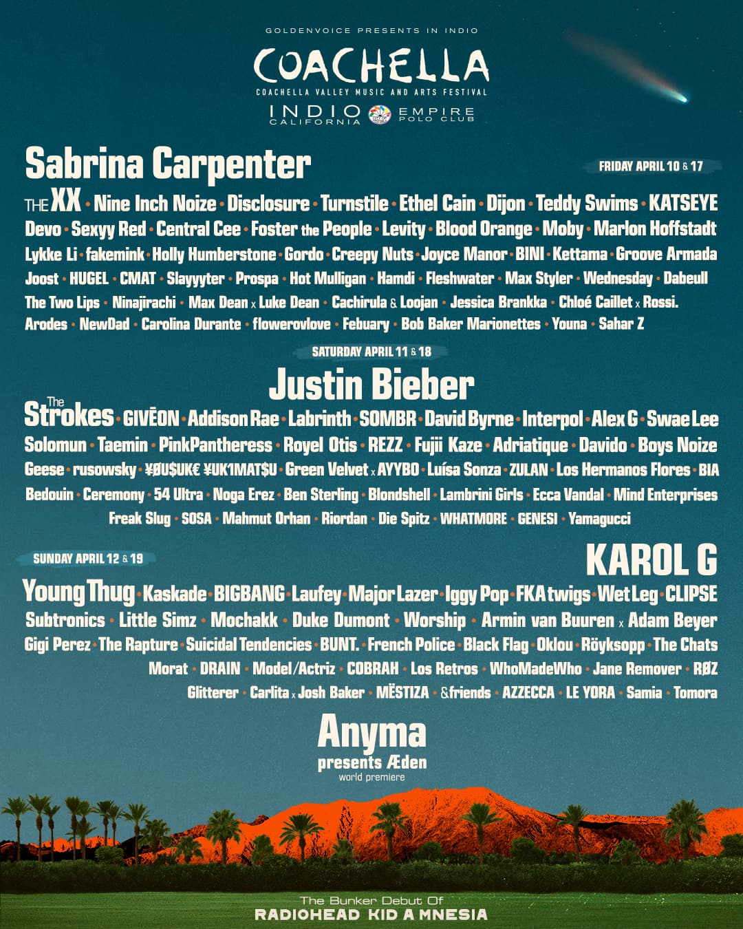 Coachella 2026 festival poster